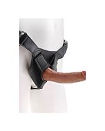 Arnés con pene realístico 20cm - mulato