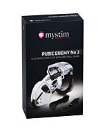 Cinto de castidade inimigo número 2 na gaiola do pênis - transparente