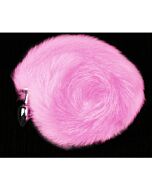 Plug prateado com cauda - rosa