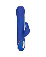 Conejito vibrador de silicona con rotación - azul