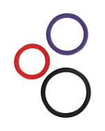 anéis triplos multicolor