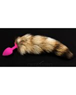 Plug de silicone rosa com cola - s