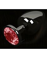 Plug metal gema rojo - s