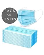 Máscaras higiênicas 3 camadas cobertas -19- 50 unidades