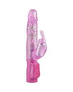 vibrador rosa com estimulador clitoriano