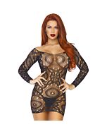 Vestido Preto Crochê