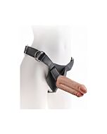 Arnés con pene doble 19cm - mulato