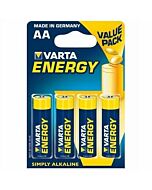 Varta energy pila alcalina aa lr6 blister*4
