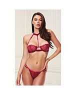 Baci conjunto bra & strappy - rojo