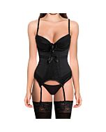 Corset double laced negro