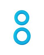Set de anillos ajustables de silicona - azul