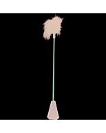 Fusta de piel con plumas