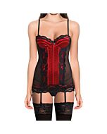 Corpiño vamp negro / rojo