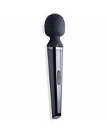 Massageador de varinha de silicone com cabeça de diamante 11x - preto