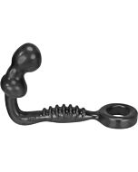 Anel asslock ondulado com plug - preto