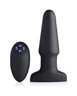 Tampão anal inflável de silicone com vibrador 10x