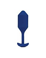Snug plug anal silicona con vibración 15cm - azul