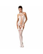 Passion woman bs056 bodystocking talla unica blanco