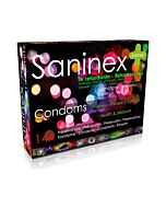 Saninex preservativos té retardante punteado 144 uds