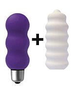 Joystick giroscópio micro estimulador com mangas roxo / branco