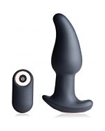 Gyro m 10x curvado rimming - plug vibrador con mando - negro