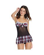 Camisa de colegial - vermelha, preta