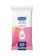 Durex intima protect lenços de higiene íntimos 20 uts