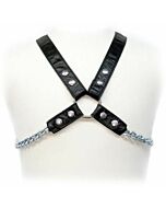 Leather body chain harness ii