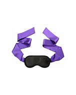 seda rosa negra máscara bondage