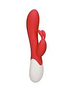 Flame - vibrador conejito con calor - rojo