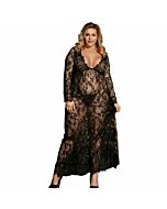 Subblime queen plus vestido largo manga larga