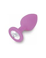 Plugue silicone roxo jóias anal / diamante
