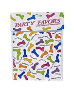 Pack 6 guardanapos de papel com pênis