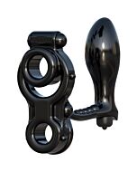 Ironman anillo para el pene con plug negro