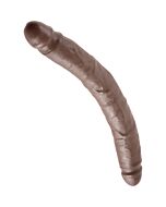 Rei dildo galo duplas marrom 30 cm