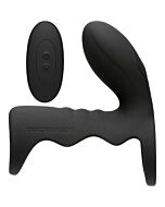 Optimale funda para el pene con plug y vibración - negro