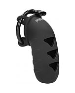 Dispositivo de castidad modelo 08 de silicona 10,6cm - negro