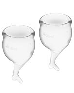 Satisfyer feel kit seguro copa menstrual transparente 15 + 20ml