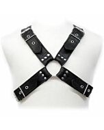 Leather body buckles harness