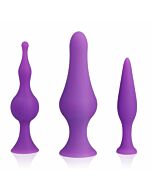 Spirit training anal plugs silicone lila 3pcs