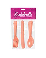 conjunto de talheres Bachelorette em forma de pénis 24 pcs
