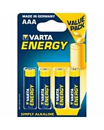 Varta energy pila alcalina aaa lr03 blister*4