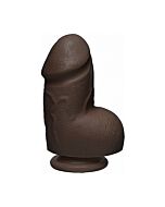 Fat d - pene realístico ultraskyn 15,7cm - chocolate