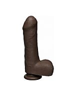 Uncut d - pene realístico firmskyn 17,5cm - chocolate