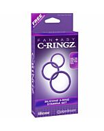 Fantasia c-ring 3 anéis de silicone resistência s