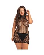 Mini vestido de renda imprudente - preto