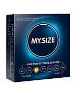 My size natural condom latex 53mm 3uds