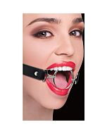 Mordaça de Couro Preto XL