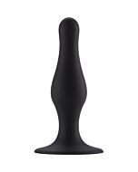 Plug anal con base succión - talla m - negro