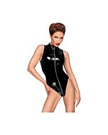 Body cremallera pvc - negro